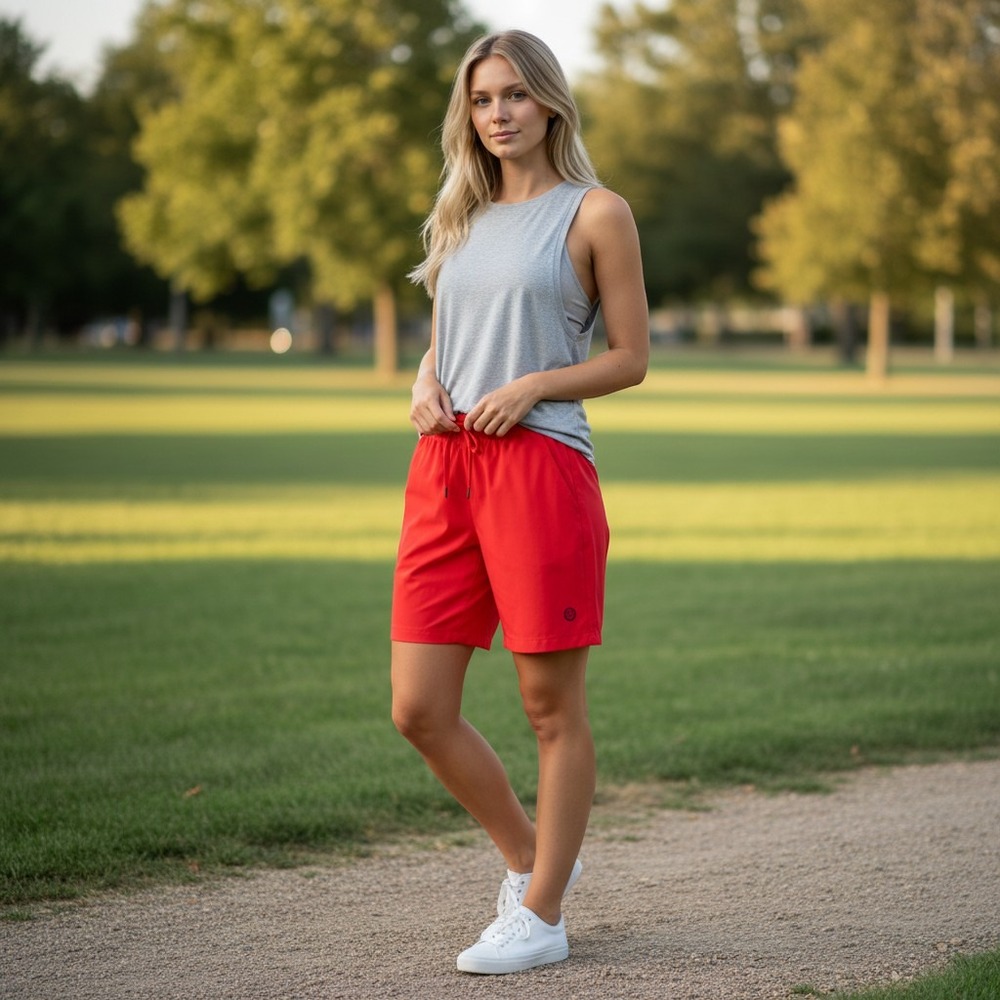 Free Country Women Red Bermuda Shorts XL 16 Hiking Outdoor Quick Dry New